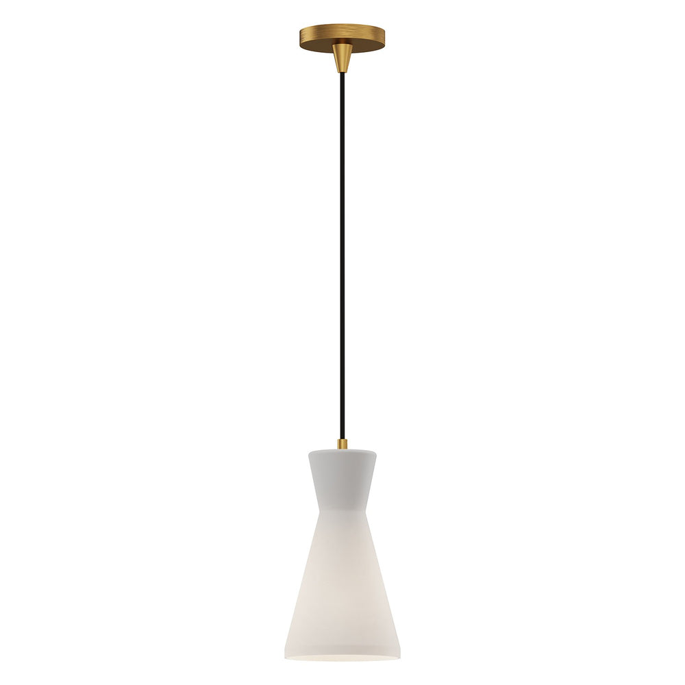 Alora Canada - One Light Pendant - Betty - Aged Gold/Opal Glass- Union Lighting Luminaires Decor
