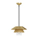 Alora Canada - One Light Pendant - Tetsu - Brushed Gold/Clear Glass- Union Lighting Luminaires Decor