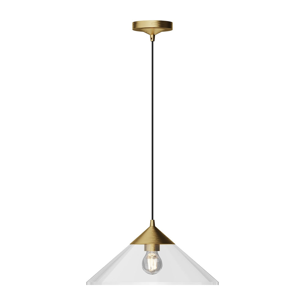 Alora Canada - One Light Pendant - Mauer - Brushed Gold/Clear Glass- Union Lighting Luminaires Decor