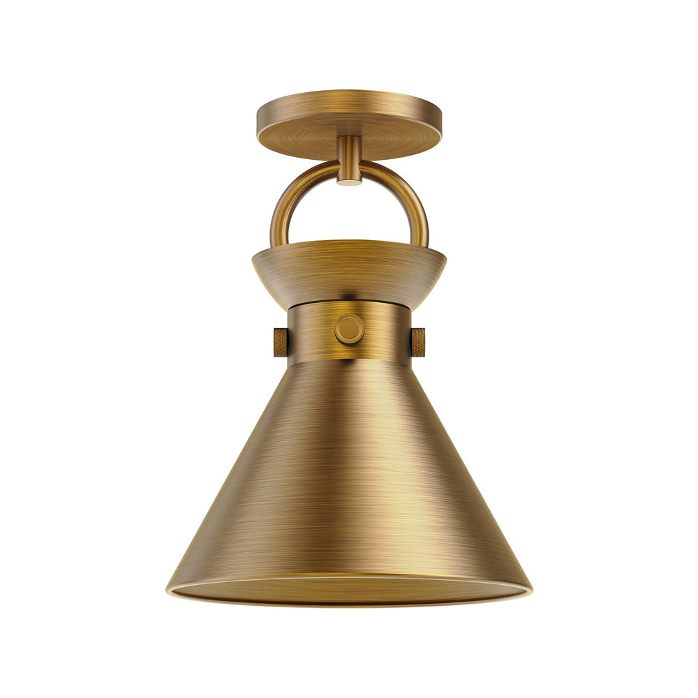 Alora Canada - One Light Semi-Flush Mount - Emerson - Aged Gold- Union Lighting Luminaires Decor