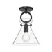 Alora Canada - One Light Semi-Flush Mount - Emerson - Matte Black/Clear Glass- Union Lighting Luminaires Decor
