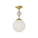Alora Canada - One Light Semi-Flush Mount - Celia - Brushed Gold/Opal Glass- Union Lighting Luminaires Decor