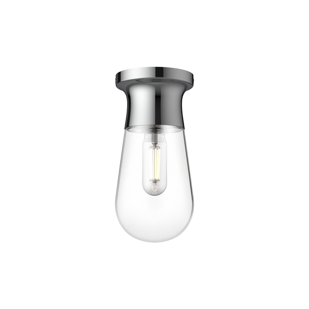 Alora Canada - One Light Semi-Flush Mount - Marcel - Chrome- Union Lighting Luminaires Decor