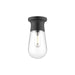 Alora Canada - One Light Semi-Flush Mount - Marcel - Matte Black- Union Lighting Luminaires Decor
