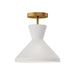 Alora Canada - One Light Semi-Flush Mount - Betty - Aged Gold/Opal Glass- Union Lighting Luminaires Decor
