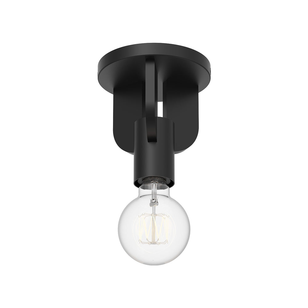 Alora Canada - One Light Semi-Flush Mount - Claire - Matte Black- Union Lighting Luminaires Decor