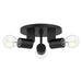 Alora Canada - Three Light Semi-Flush Mount - Claire - Matte Black- Union Lighting Luminaires Decor