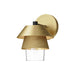 Alora Canada - One Light Wall Sconce - Tetsu - Brushed Gold/Clear Glass- Union Lighting Luminaires Decor