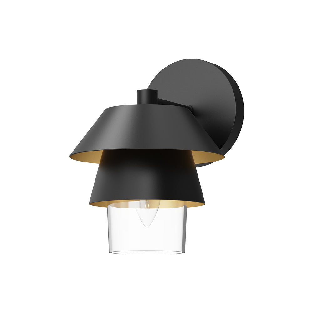 Alora Canada - One Light Wall Sconce - Tetsu - Matte Black/Clear Glass- Union Lighting Luminaires Decor