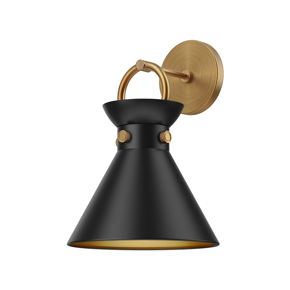 Alora Canada - One Light Wall Sconce - Emerson - Aged Gold/Matte Black- Union Lighting Luminaires Decor