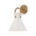 Alora Canada - One Light Wall Sconce - Emerson - Aged Gold/Glossy Opal Glass- Union Lighting Luminaires Decor