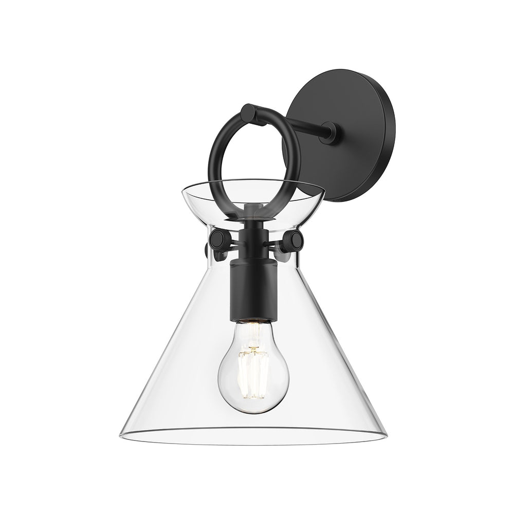 Alora Canada - One Light Wall Sconce - Emerson - Matte Black/Clear Glass- Union Lighting Luminaires Decor