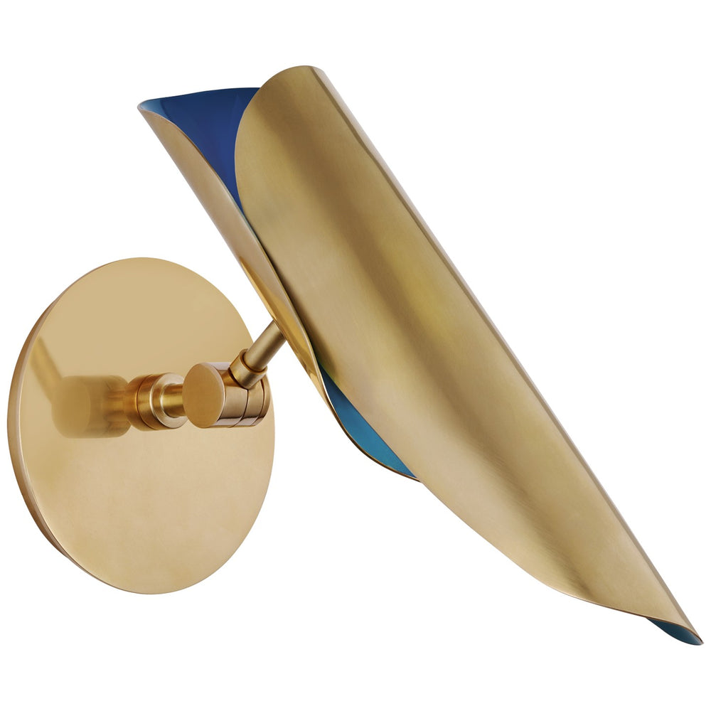 Visual Comfort Signature Canada - LED Wall Sconce - Flore - Soft Brass and Riviera Blue- Union Lighting Luminaires Decor