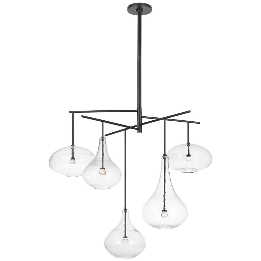 Visual Comfort Signature Canada - LED Chandelier - Lomme - Gun Metal- Union Lighting Luminaires Decor