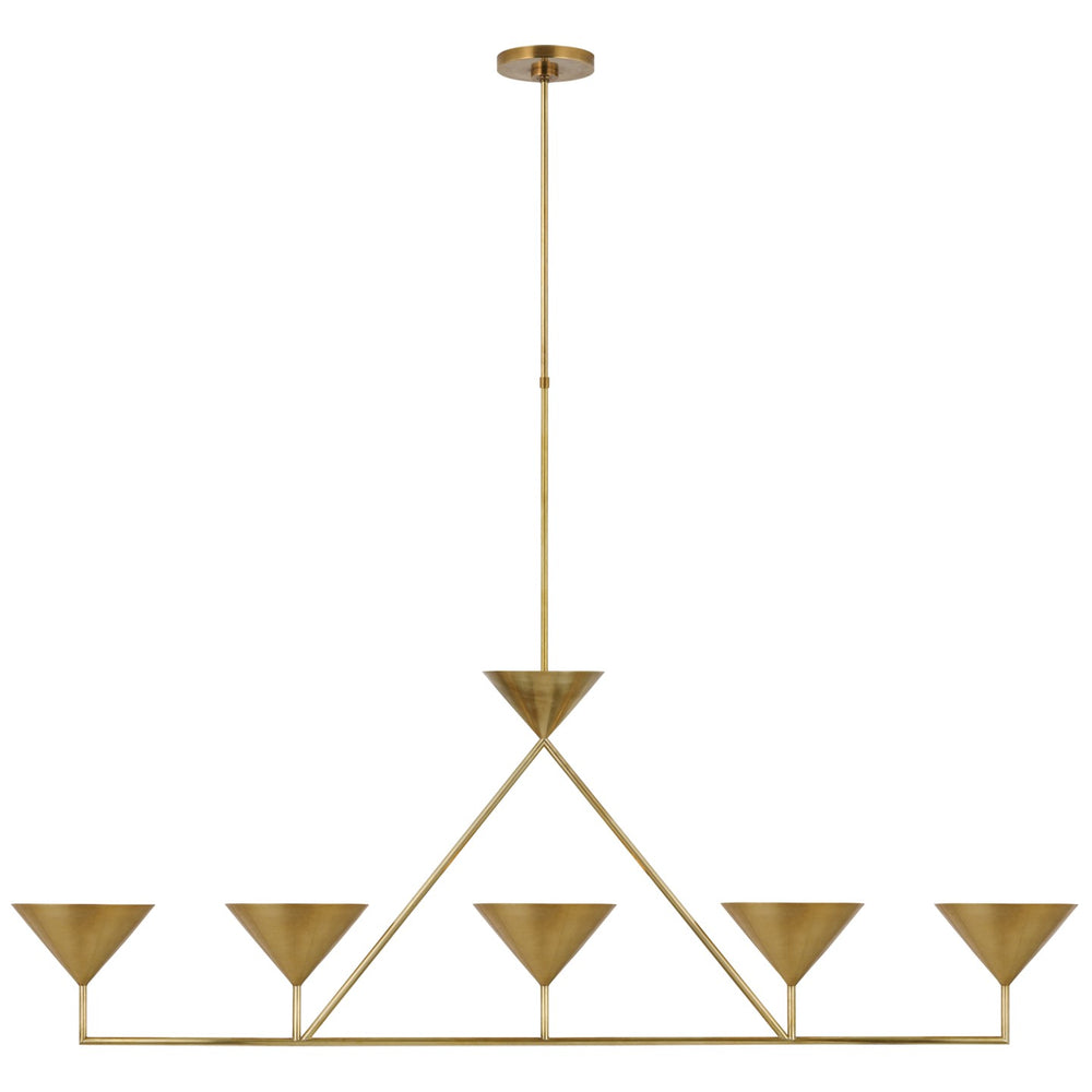 Visual Comfort Signature Canada - LED Linear Chandelier - Orsay - Hand-Rubbed Antique Brass- Union Lighting Luminaires Decor