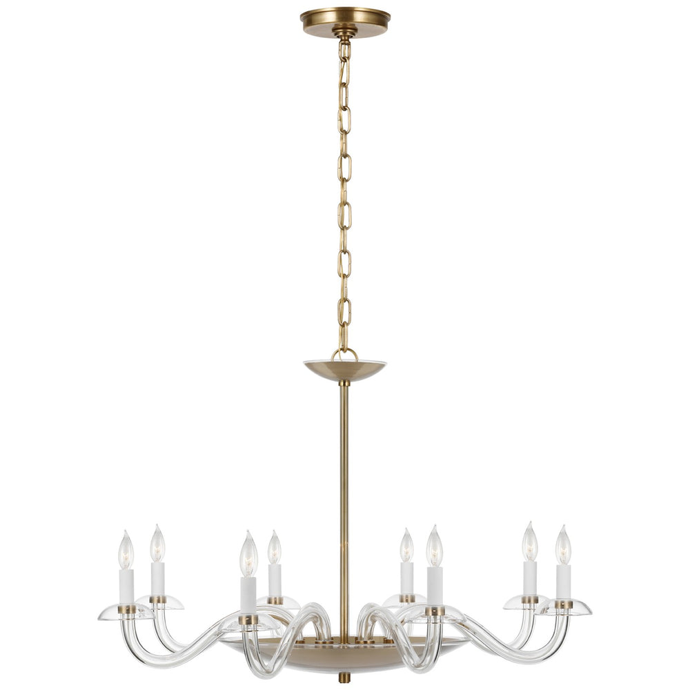 Visual Comfort Signature Canada - LED Chandelier - Brigitte - Clear Glass and Hand-Rubbed Antique Brass- Union Lighting Luminaires Decor