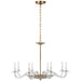 Visual Comfort Signature Canada - LED Chandelier - Brigitte - Clear Glass and Hand-Rubbed Antique Brass- Union Lighting Luminaires Decor