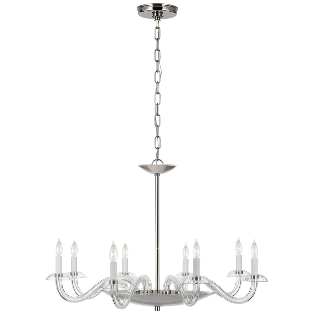 Visual Comfort Signature Canada - LED Chandelier - Brigitte - Clear Glass and Polished Nickel- Union Lighting Luminaires Decor