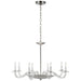 Visual Comfort Signature Canada - LED Chandelier - Brigitte - Clear Glass and Polished Nickel- Union Lighting Luminaires Decor