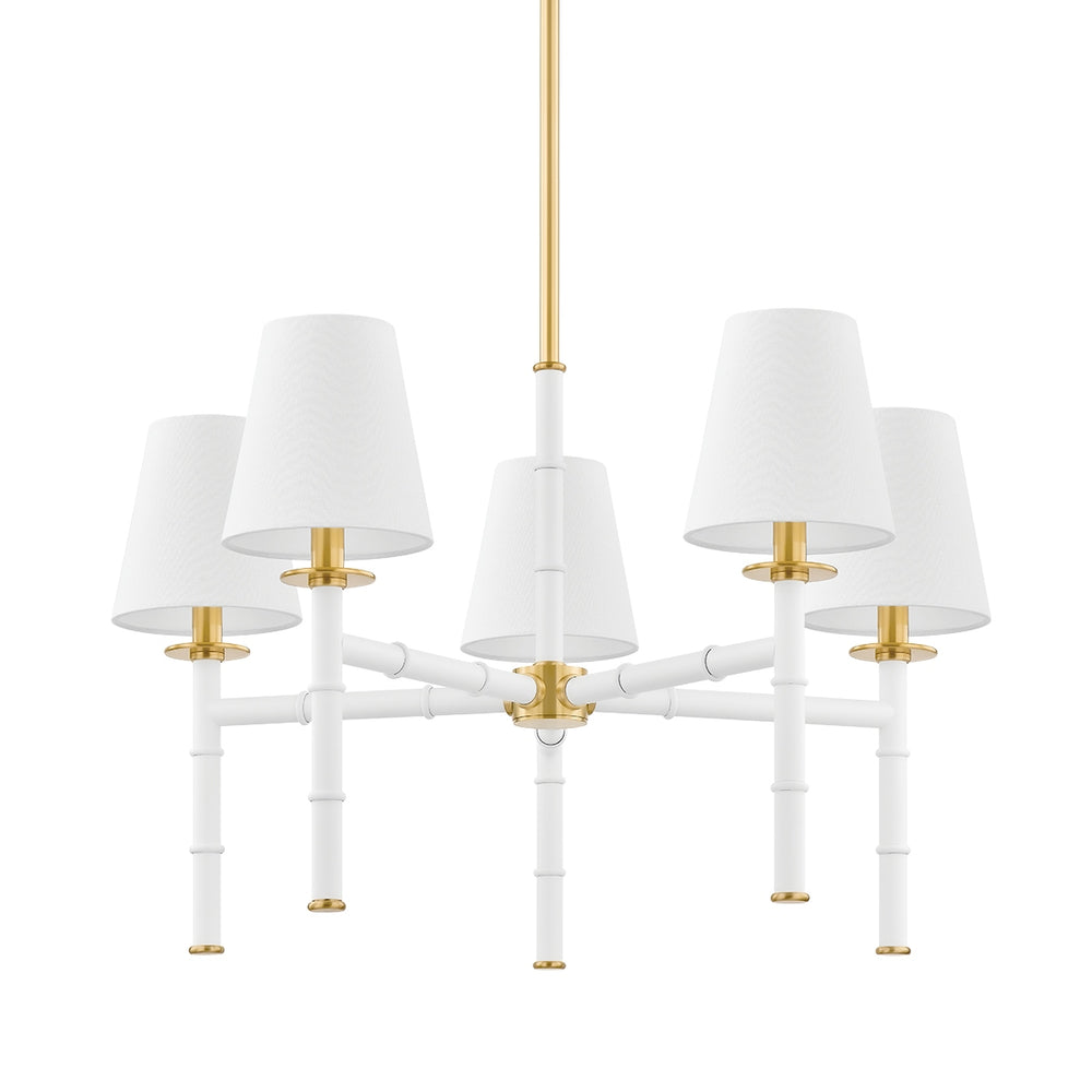 Mitzi Canada - Five Light Chandelier - Banyan - Aged Brass- Union Lighting Luminaires Decor