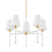 Mitzi Canada - Five Light Chandelier - Banyan - Aged Brass- Union Lighting Luminaires Decor