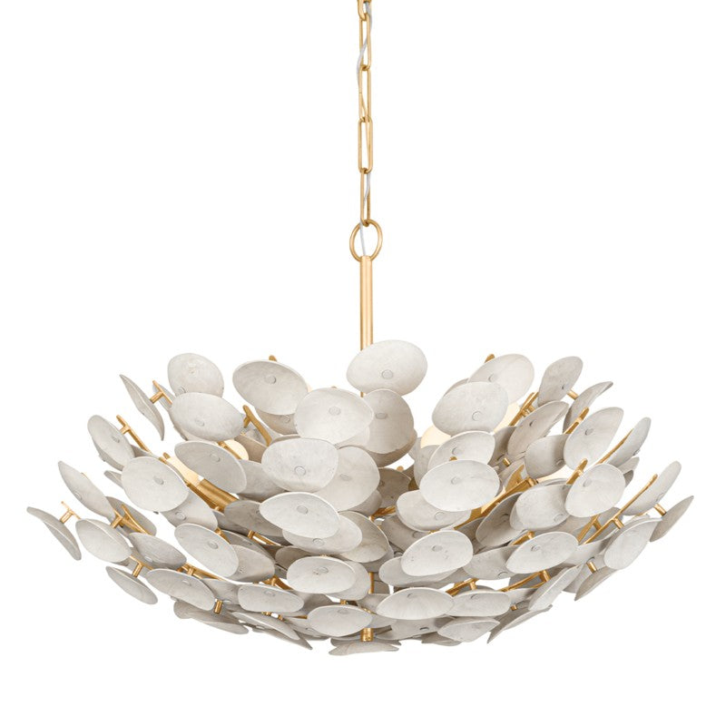 Corbett Lighting Canada - Nine Light Chandelier - Aimi - Vintage Gold Leaf- Union Lighting Luminaires Decor