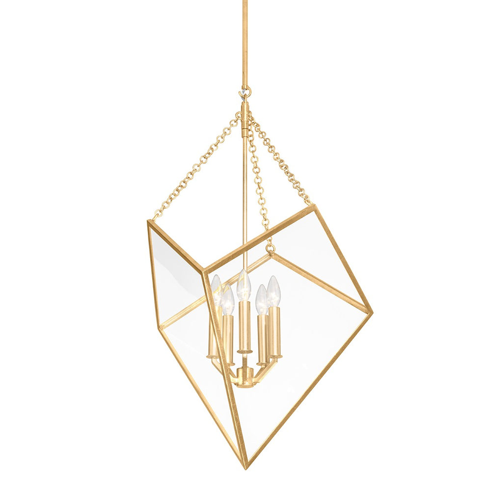 Hudson Valley Canada - Five Light Lantern - Brookfield - Vintage Gold Leaf- Union Lighting Luminaires Decor