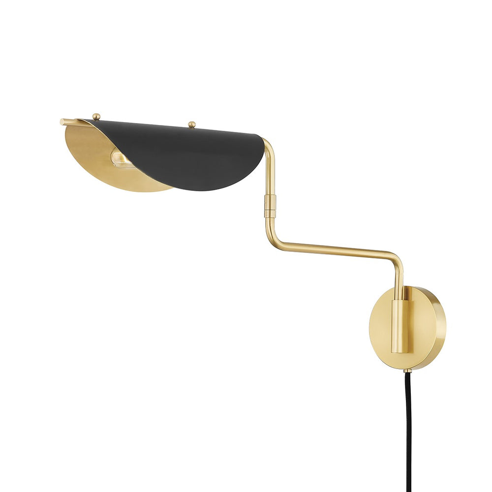 Hudson Valley Canada - One Light Portable Wall Sconce - Suffield - Aged Brass/Soft Black- Union Lighting Luminaires Decor