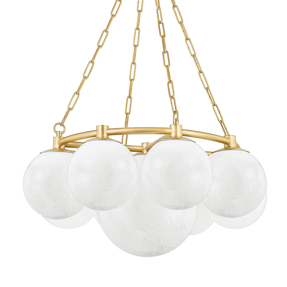 Hudson Valley Canada - Nine Light Chandelier - Thornwood - Aged Brass- Union Lighting Luminaires Decor