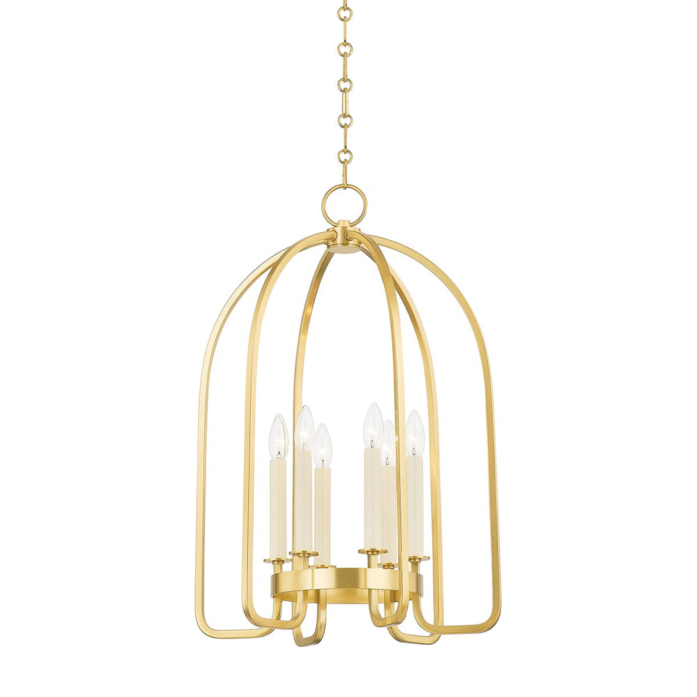 Hudson Valley Canada - Six Light Lantern - Oakville - Aged Brass- Union Lighting Luminaires Decor