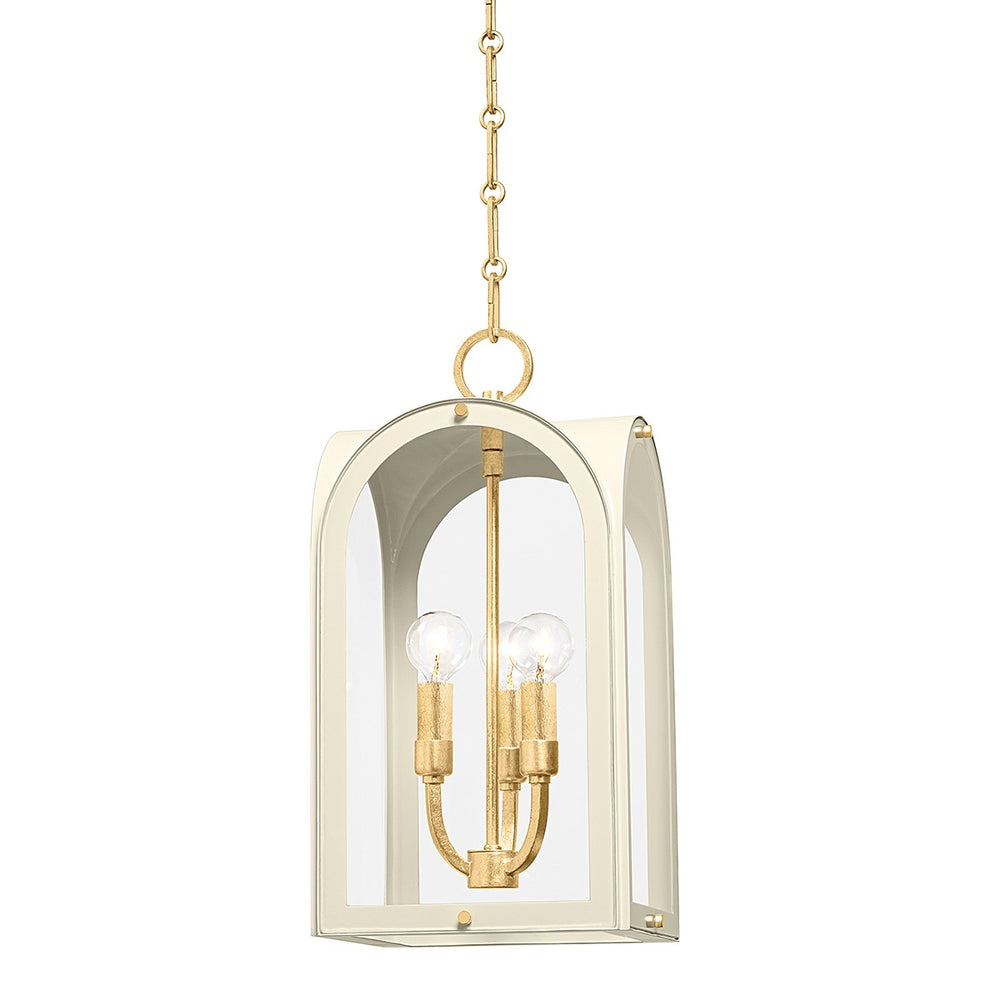 Hudson Valley Canada - Three Light Lantern - Lincroft - Vintage Gold Leaf/Soft Sand- Union Lighting Luminaires Decor