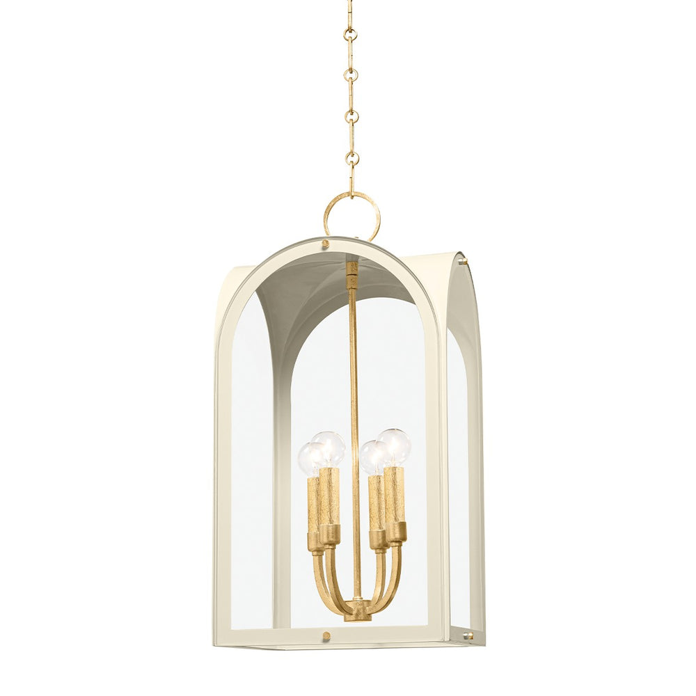 Hudson Valley Canada - Four Light Lantern - Lincroft - Vintage Gold Leaf/Soft Sand- Union Lighting Luminaires Decor