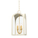 Hudson Valley Canada - Four Light Lantern - Lincroft - Vintage Gold Leaf/Soft Sand- Union Lighting Luminaires Decor
