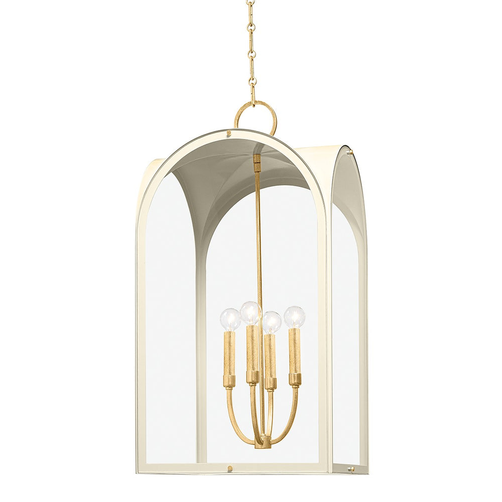 Hudson Valley Canada - Four Light Lantern - Lincroft - Vintage Gold Leaf/Soft Sand- Union Lighting Luminaires Decor