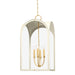 Hudson Valley Canada - Four Light Lantern - Lincroft - Vintage Gold Leaf/Soft Sand- Union Lighting Luminaires Decor