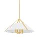 Hudson Valley - Four Light Pendant - Raymond - Aged Brass/Soft White- Union Lighting Luminaires Decor
