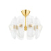 Hudson Valley Canada - Eight Light Semi Flush Mount - Hilo - Aged Brass- Union Lighting Luminaires Decor