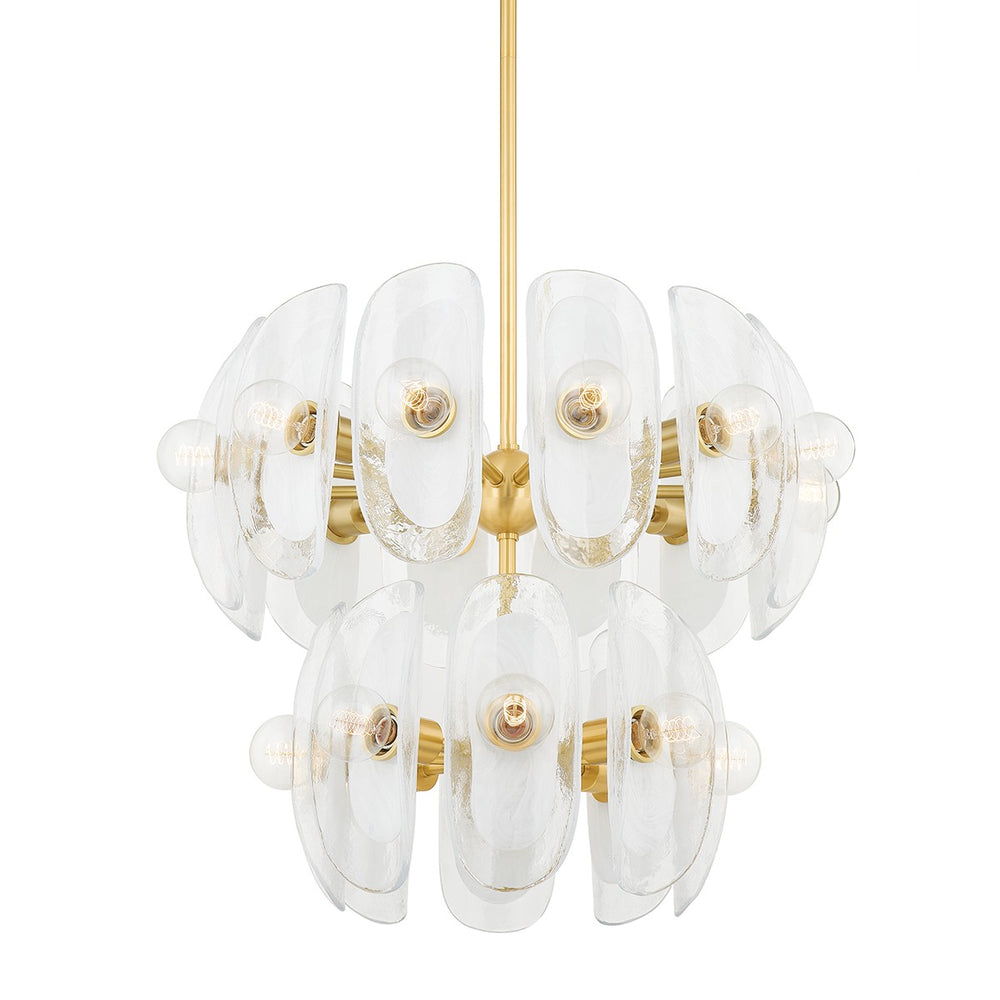 Hudson Valley Canada - 20 Light Chandelier - Hilo - Aged Brass- Union Lighting Luminaires Decor
