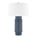 Hudson Valley Canada - One Light Table Lamp - Broderick - Aged Brass/Grey Blue Reactive Ceramic- Union Lighting Luminaires Decor