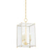 Hudson Valley Canada - Three Light Lantern - Chaselton - Aged Brass/Off White- Union Lighting Luminaires Decor