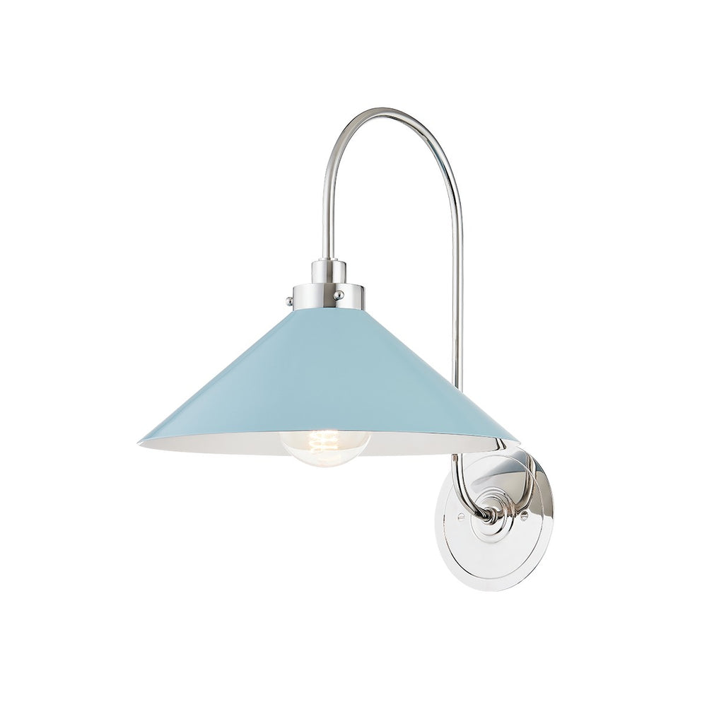 Hudson Valley Canada - One Light Wall Sconce - Clivedon - Polished Nickel/Blue Bird- Union Lighting Luminaires Decor