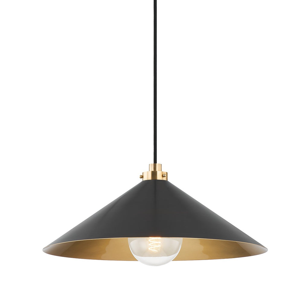 Hudson Valley Canada - One Light Pendant - Clivedon - Aged Brass/Distressed Bronze- Union Lighting Luminaires Decor