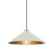 Hudson Valley Canada - One Light Pendant - Clivedon - Aged Brass/Off White- Union Lighting Luminaires Decor