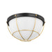 Hudson Valley Canada - Two Light Flush Mount - Holkham - Aged Brass/Distressed Bronze- Union Lighting Luminaires Decor