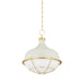 Hudson Valley Canada - One Light Pendant - Holkham - Aged Brass/Off White- Union Lighting Luminaires Decor