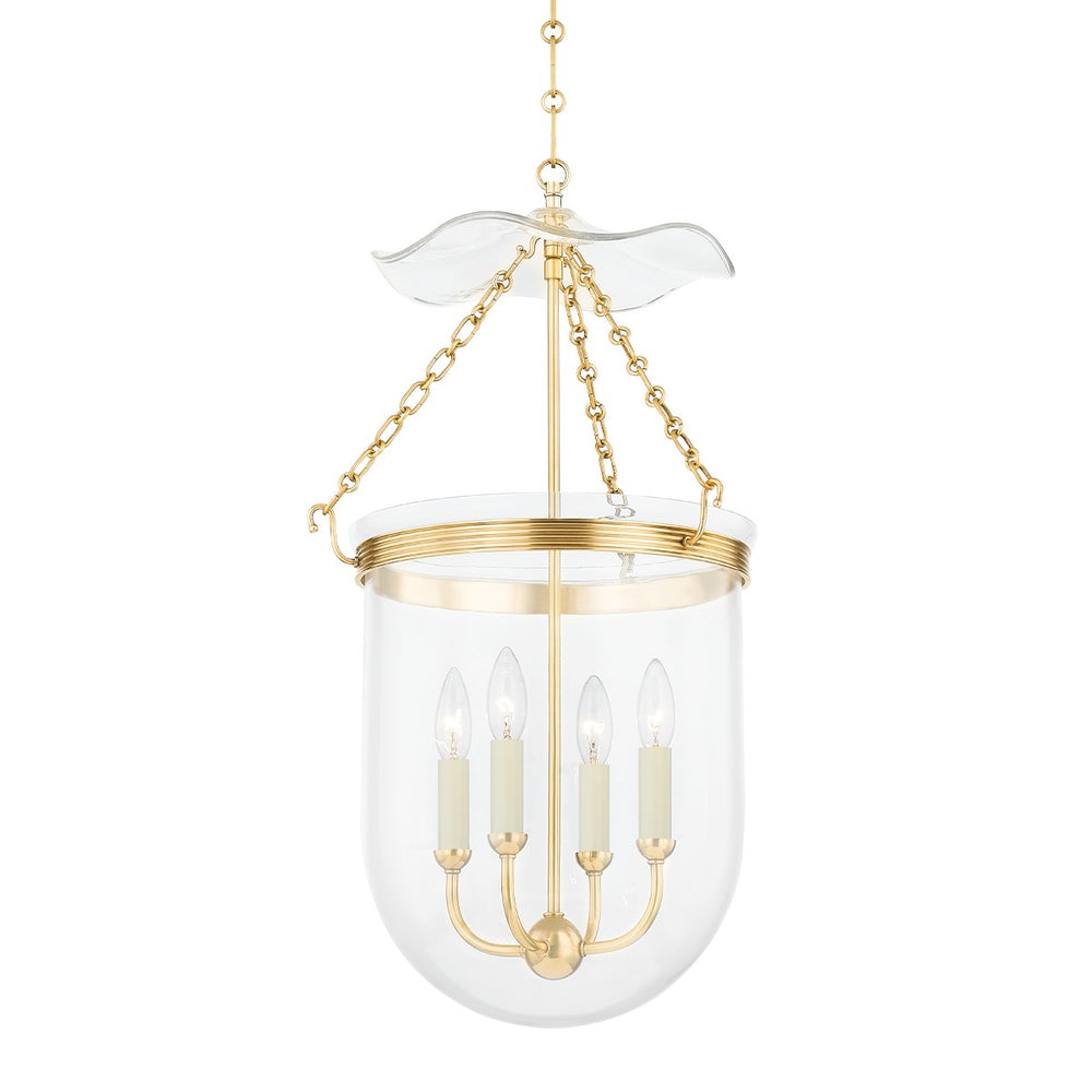 Hudson Valley Canada - Four Light Lantern - Rousham - Aged Brass- Union Lighting Luminaires Decor