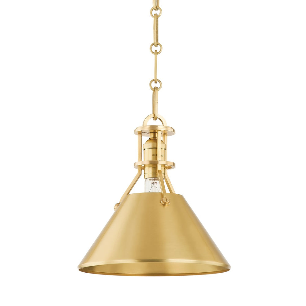 Hudson Valley Canada - One Light Pendant - Metal No. 2 - Aged Brass- Union Lighting Luminaires Decor