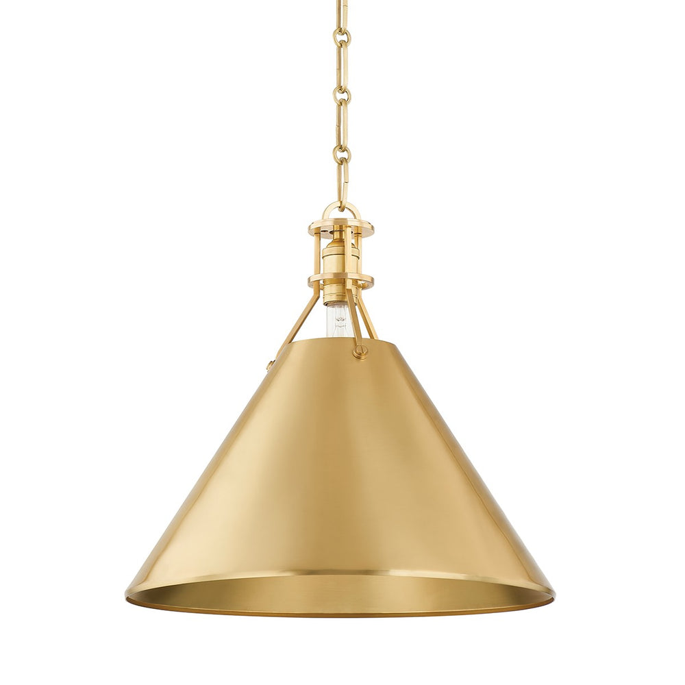 Hudson Valley Canada - One Light Pendant - Metal No. 2 - Aged Brass- Union Lighting Luminaires Decor