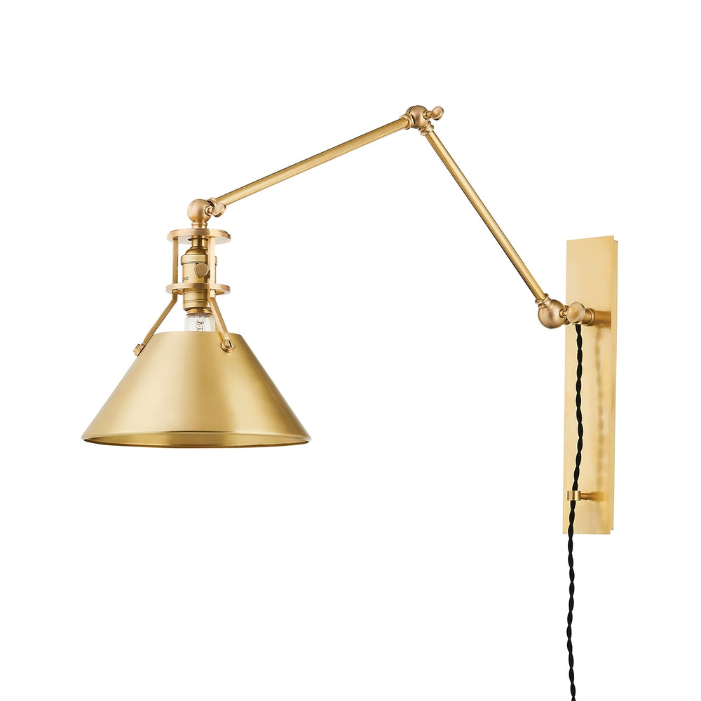 Hudson Valley Canada - One Light Portable Wall Sconce - Metal No. 2 - Aged Brass- Union Lighting Luminaires Decor