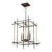 Hubbardton Forge - Four Light Chandelier - Tura - Bronze- Union Lighting Luminaires Decor